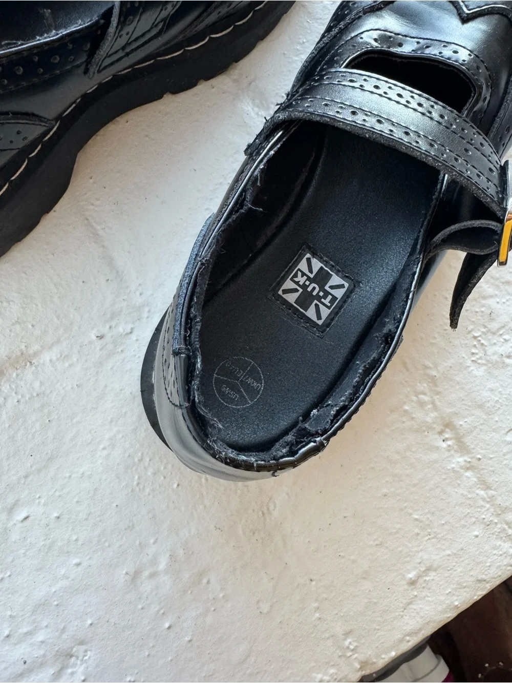 T.U.K Black Mary Jane Buckle Shoes